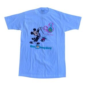 Vintage 90s Walt Disney World 20th Anniversary Mickey Mouse T Shirt Size Medium